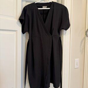 ASOS black wrap maternity dress
